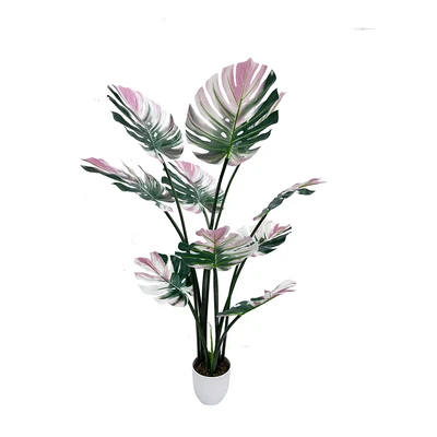 Gambar Forhom Tanaman Artifisial Monstera Dengan Pot 60x60x120 cm - Hijau