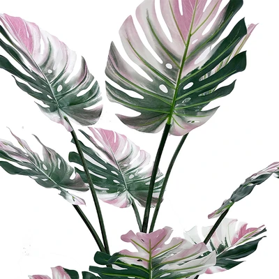 Gambar Forhom Tanaman Artifisial Monstera Dengan Pot 60x60x120 cm - Hijau