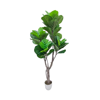 Gambar Forhom Tanaman Artifisial Fiddle Fig Dengan Pot 60x50x145 cm - Hijau