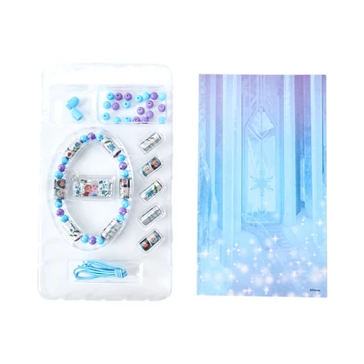 Gambar Disney Set Holographic Stiker & Bead Bracelet Frozen 110 Pcs - Mix