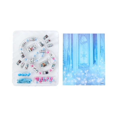 Gambar Disney Set Holographic Stiker & Bead Bracelet Frozen 160 Pcs - Mix