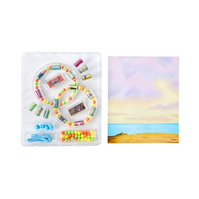 Gambar Disney Set Holographic Stiker & Bead Bracelet Stitch 160 Pcs - Mix