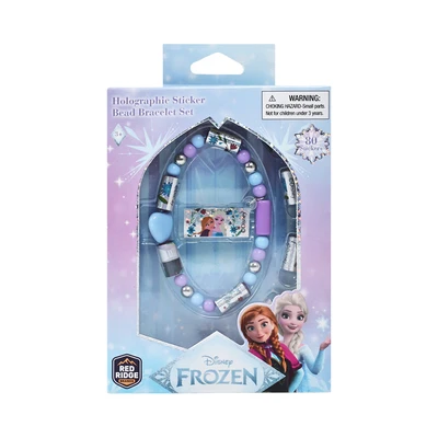 Gambar Disney Set Holographic Stiker & Bead Bracelet Frozen 80 Pcs - Mix