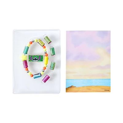 Gambar Disney Set Holographic Stiker & Bead Bracelet Stitch 80 Pcs - Mix