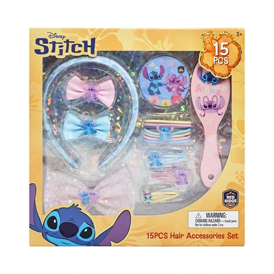 Gambar Disney Sisir & Aksesoris Rambut Anak Stitch Set 15 Pcs - Mix