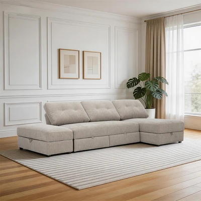 Gambar Informa Alice Sofa Bed Fabric - Cokelat