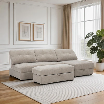 Gambar Informa Alice Sofa Bed Fabric - Cokelat
