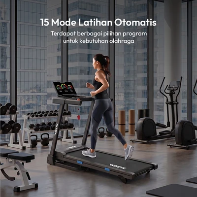 Gambar Kinetic Motorized Treadmill 1 HP 15P V2 - Hitam