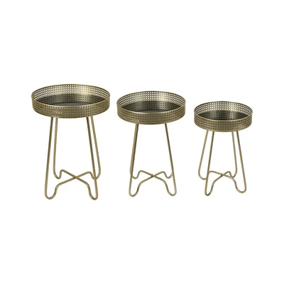 Gambar Selma Finn Meja Sisi Set 3 pcs - Gold