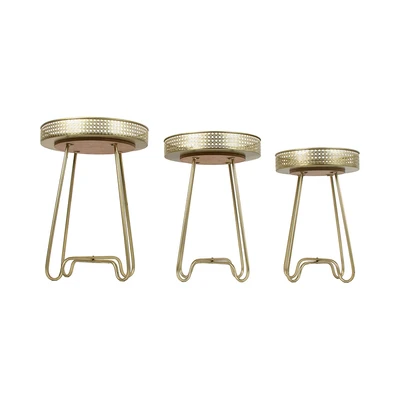 Gambar Selma Finn Meja Sisi Set 3 pcs - Gold