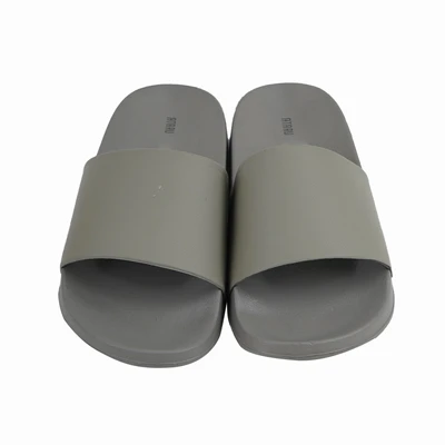Gambar Ataru Sandal Slides Simple One Color Ukuran 44/45 - Abu-Abu