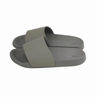 Gambar Ataru Sandal Slides Simple One Color Ukuran 44/45 - Abu-Abu