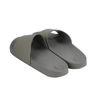 Gambar Ataru Sandal Slides Simple One Color Ukuran 44/45 - Abu-Abu