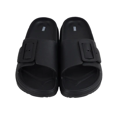 Gambar Ataru Sandal Slides Big Buckle Thick Ukuran 38 - Hitam