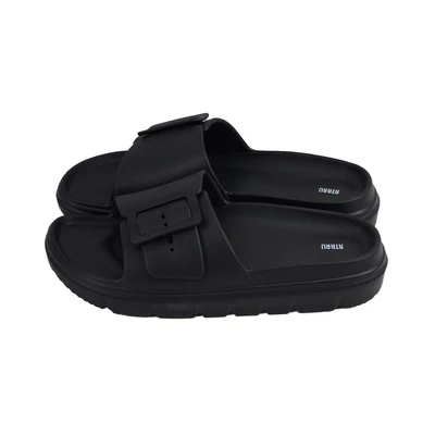 Gambar Ataru Sandal Slides Big Buckle Thick Ukuran 38 - Hitam