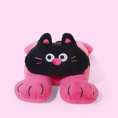 Gambar Hugs To You Boneka Plush Belly Black Cat - Pink/hitam