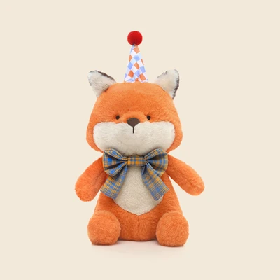 Gambar Hugs To You Boneka Plush Birthday Fox - Oranye