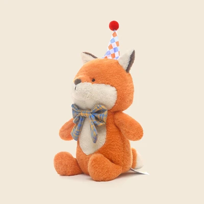 Gambar Hugs To You Boneka Plush Birthday Fox - Oranye