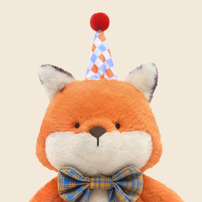 Gambar Hugs To You Boneka Plush Birthday Fox - Oranye
