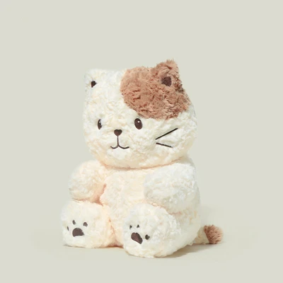 Gambar Hugs To You Boneka Plush Bernie Cat - Krem/cokelat