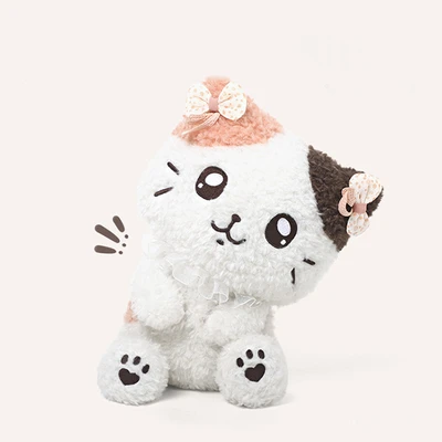 Gambar Hugs To You Boneka Plush Sanhua Kitten - Putih