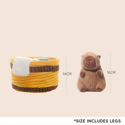 Gambar Hugs To You Boneka Plush Capybara Tub - Cokelat