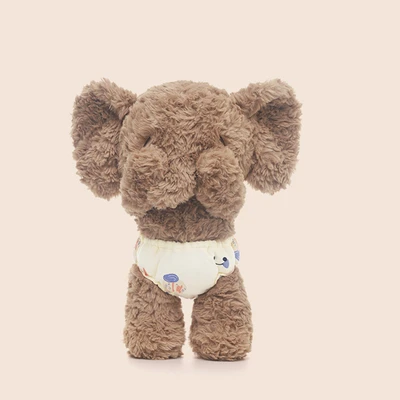 Gambar Hugs To You Boneka Plush Shy Elephant - Cokelat