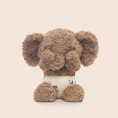 Gambar Hugs To You Boneka Plush Shy Elephant - Cokelat