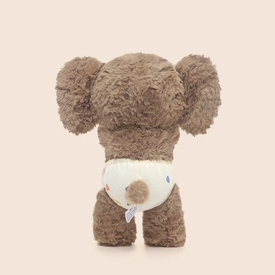 Gambar Hugs To You Boneka Plush Shy Elephant - Cokelat
