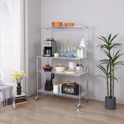Gambar Krisbow Rak Troli Dapur 3 Tingkat - Silver