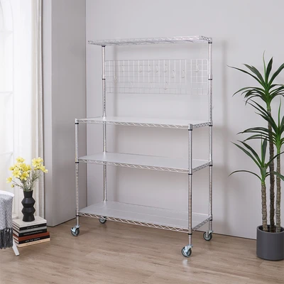 Gambar Krisbow Rak Troli Dapur 3 Tingkat - Silver
