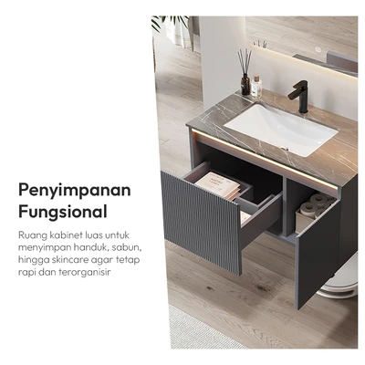 Gambar Informa Luther Set Kabinet Kamar Mandi - Abu-Abu