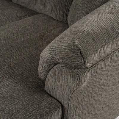 Gambar Ashley Darcy-5 Sofa L Sectional Fabric 4 Seater - Abu-Abu