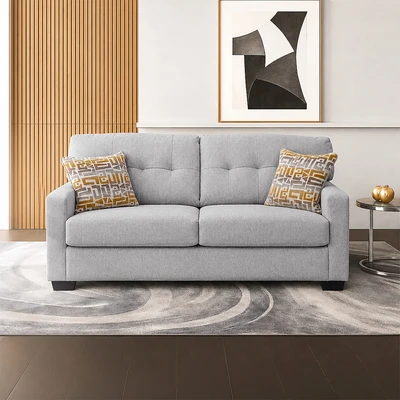 Gambar Ashley Mahoney-3 Sofa Fabric 3 Seater - Putih Ivory