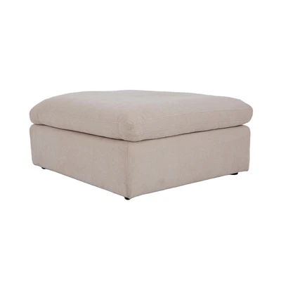 Gambar Ferrara Neo Colombus Bangku Ottoman Fabric - Kren Beige