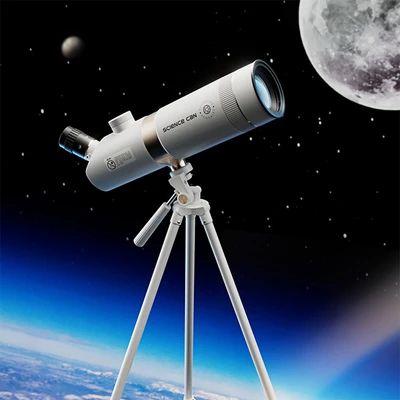 Gambar Science Can Telescope Horizon Star - Putih