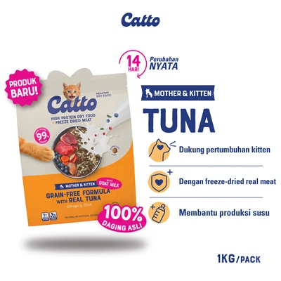 Gambar Catto Makanan Kucing Kering Mother Kitten Tuna 1 kg