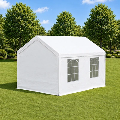 Gambar Krisbow Tenda Roder Knock Down Dengan 4 Sidewall 3x4 Meter - Putih