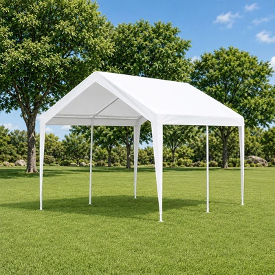 Gambar Krisbow Tenda Roder Knock Down Dengan 4 Sidewall 3x4 Meter - Putih