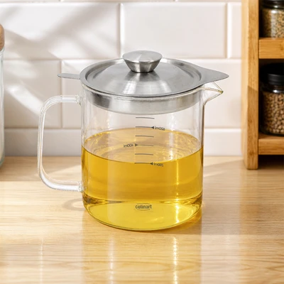 Gambar Culinart Wadah Minyak Kaca Dengan Saringan 1 liter Transparan