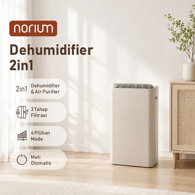 Gambar Norium Dehumidifier & Air Purifier 25 Liter 450 Watt - Krem Beige