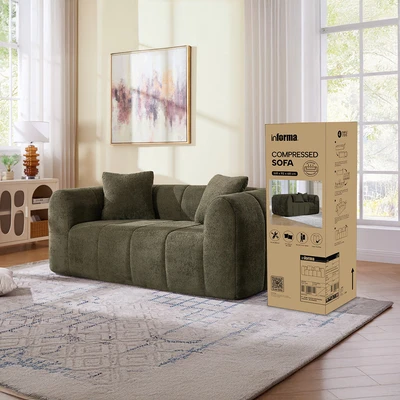 Gambar Informa Layla Sofa Fabric 2 Seater In Box - Hijau
