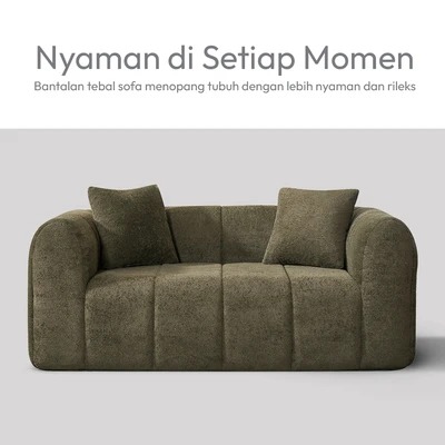 Gambar Informa Layla Sofa Fabric 2 Seater In Box - Hijau