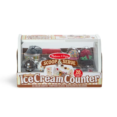 Gambar Melissa & Doug Scoop Set Serve Ice Cream Counter Set 28 Pcs - Mix