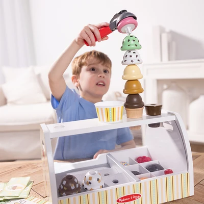 Gambar Melissa & Doug Scoop Set Serve Ice Cream Counter Set 28 Pcs - Mix