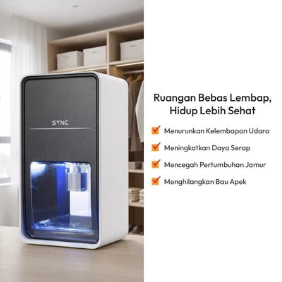 Gambar Krisbow Sync Dehumidifier 0.4 Liter 36 Watt - Putih
