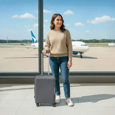 Gambar Passport Montero Koper PP TSA Lock Expandable 20 Inch - Abu-Abu Stone