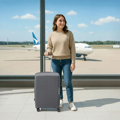 Gambar Passport Montero Koper PP TSA Lock Expandable 24 Inch - Abu-Abu Stone