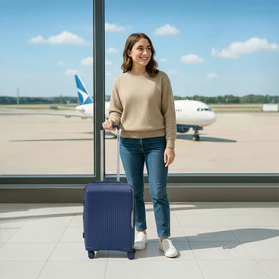 Gambar Passport Montero Koper PP TSA Lock Expandable 20 Inch - Biru Opal