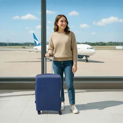 Gambar Passport Montero Koper PP TSA Lock Expandable  24 Inch - Biru Opal
